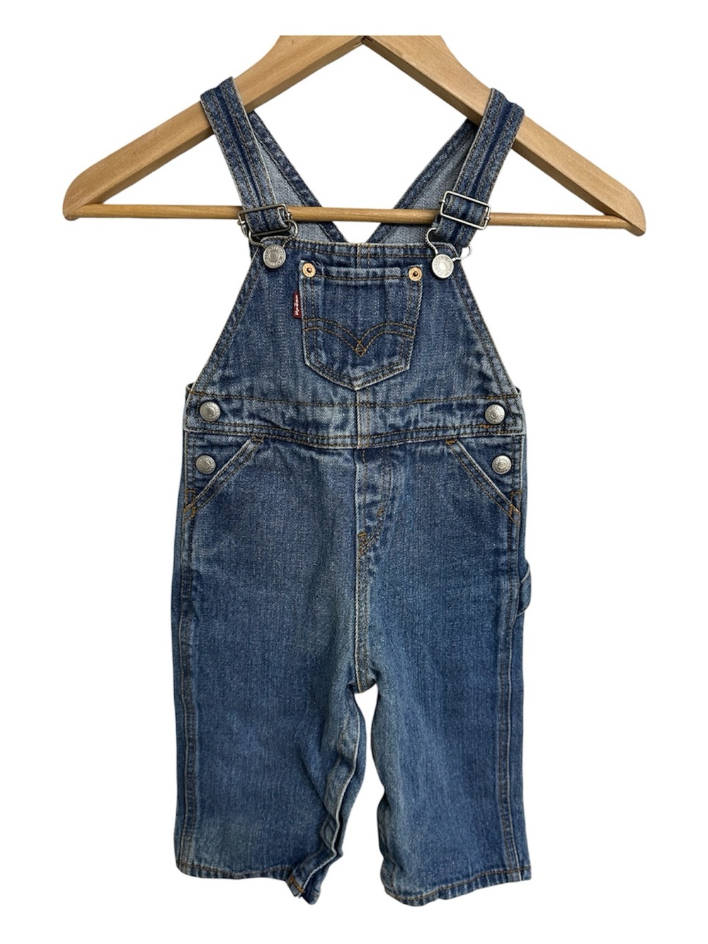 Levi's Classic Indigo Kids Denim Overalls-Size 18M